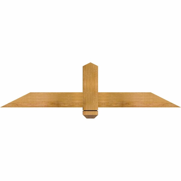 Ekena Millwork Eugene Rough Sawn Timber Gable Bracket, Western Red Cedar, 48"W x 12"H x 4"D x 4"F, 6/12 Pitch GBW048X12X0404EUG00RWR - main